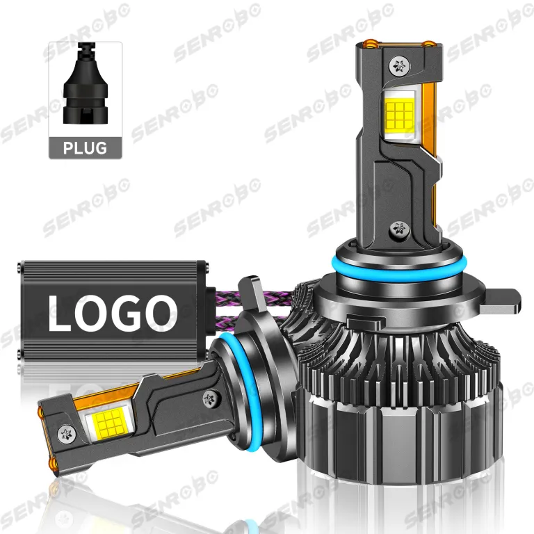 چراغ LED خودرو پرقدرت سه‌لوله مسی K26 190W H1 H4 H7 H11 9005 یکپارچه نور بالا و پایین