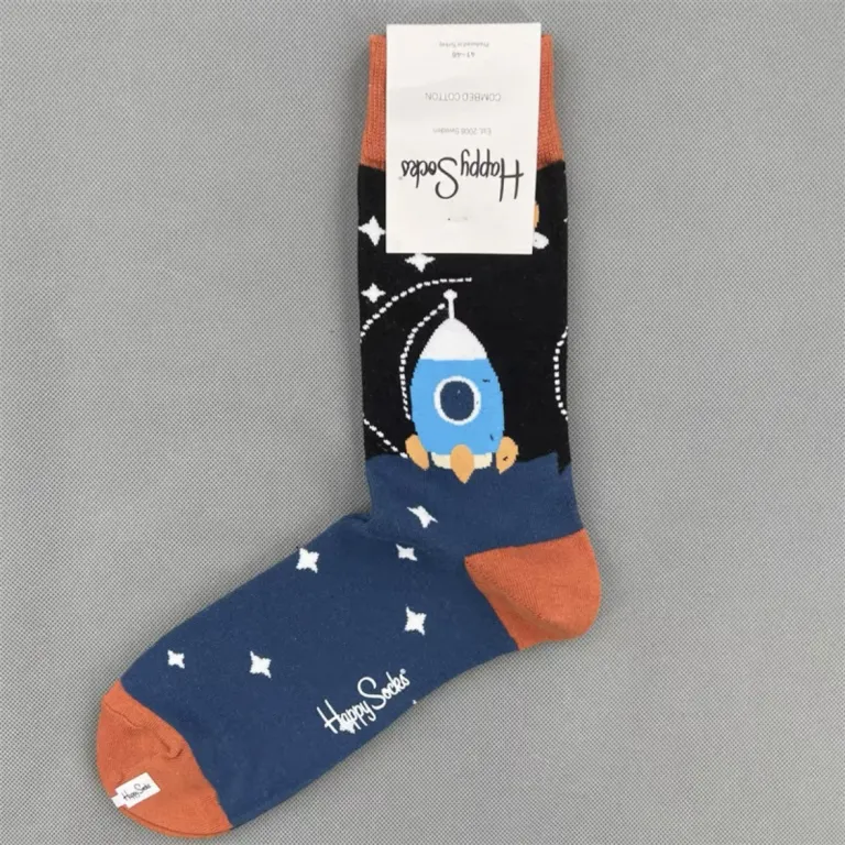 جوراب رنگی HappySocks مردانه طرح کارتونی فانتزی اینستاگرامی ساق‌متوسط بیرونی خیابانی