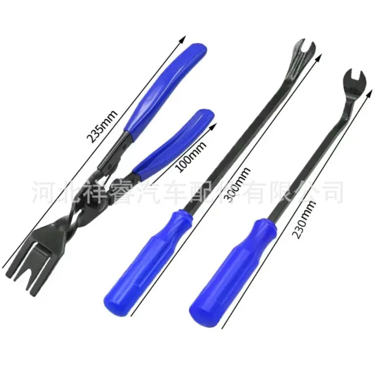 مجموعه 3 عددی انبر گیره خودرو و ابزار جداکننده بست، ابزار پرچ‌کن برای تزئینات داخلی خودرو