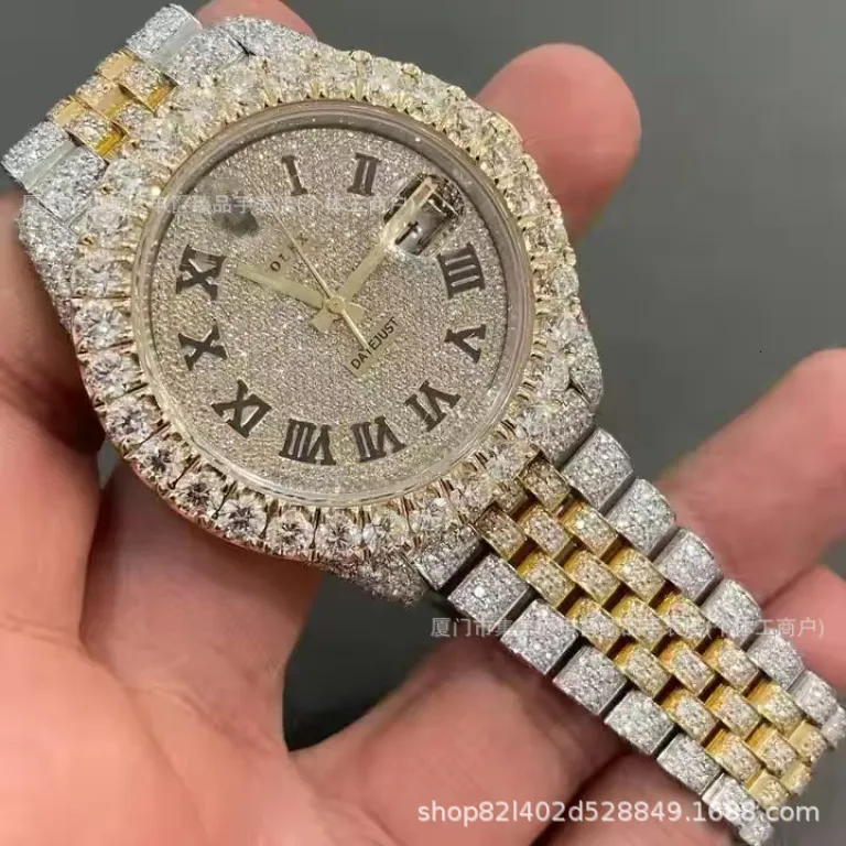 2025 ساعت مردانه باکیفیت تمام الماس AP، پرفروش در Dunhuang و AliExpress، شیک و مد روز، موتور کوارتز، عرضه مستقیم از کارخانه