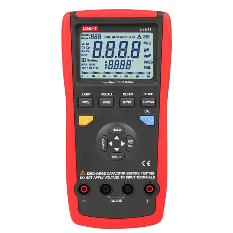 یونی‌تی UT611/UT612 ظرفیت‌سنج مقاومت سلف مولتی‌متر LCR پل دیجیتال تستر