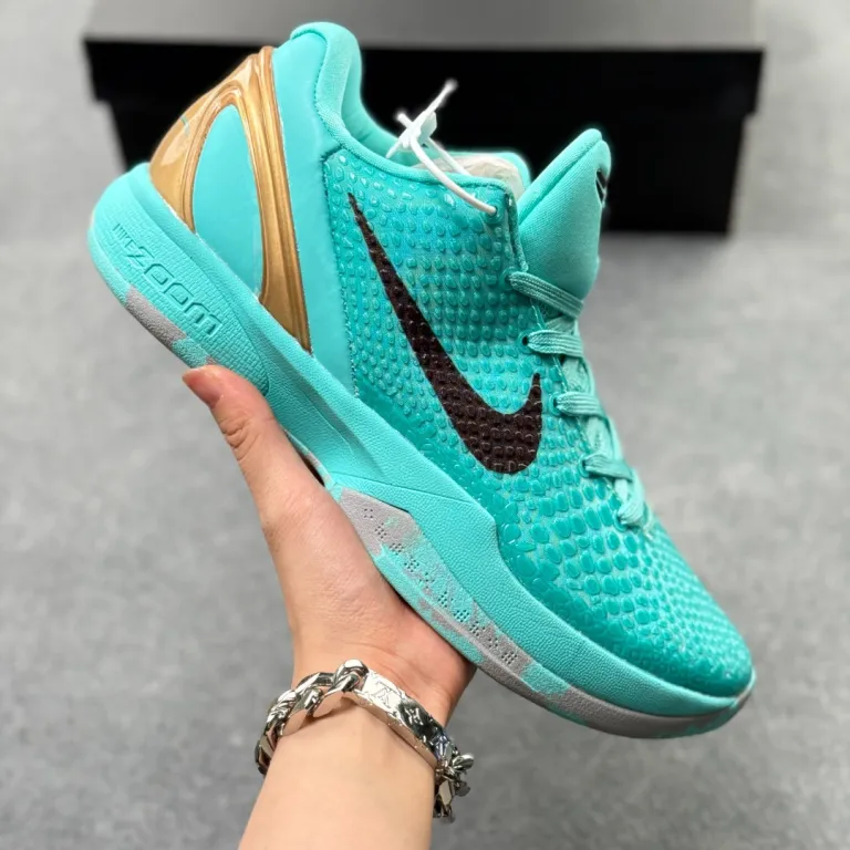 کفش بسکتبال کوبی 6 نسخه اورجینال پوتیان Kobe6 مدل گرین هورنت با صفحه کربنی، مناسب مسابقه و تمرین مردانه و زنانه
