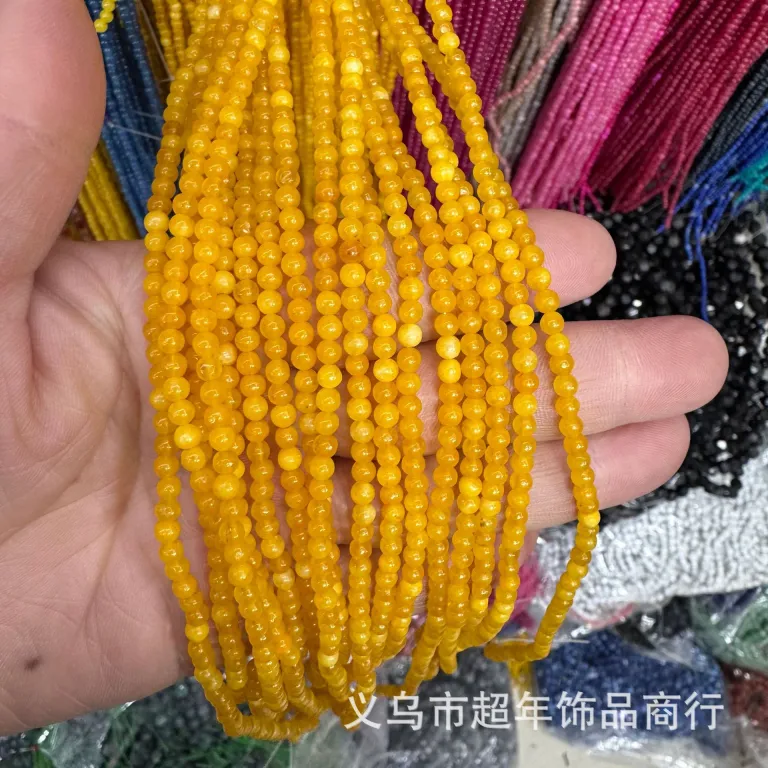 2mm3mm4mm مهره‌های گرد کوچک سنگ طبیعی، لوازم جانبی زیورآلات، آمیتیست، آونتورین سبز، تورمالین، مهره‌های DIY عمده
