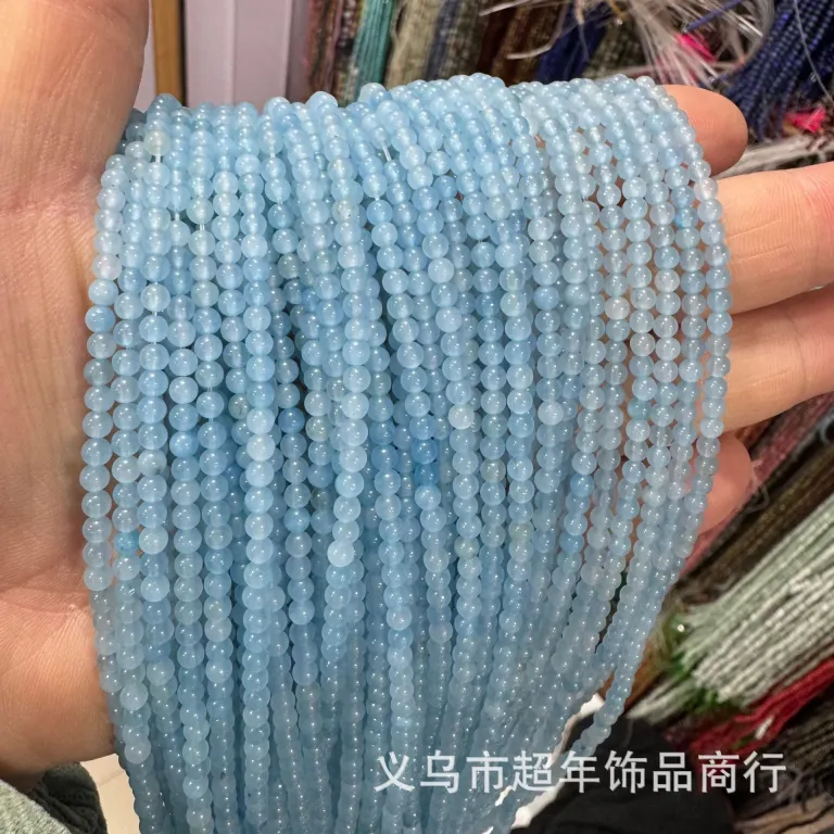 2mm3mm4mm مهره‌های گرد کوچک سنگ طبیعی، لوازم جانبی زیورآلات، آمیتیست، آونتورین سبز، تورمالین، مهره‌های DIY عمده