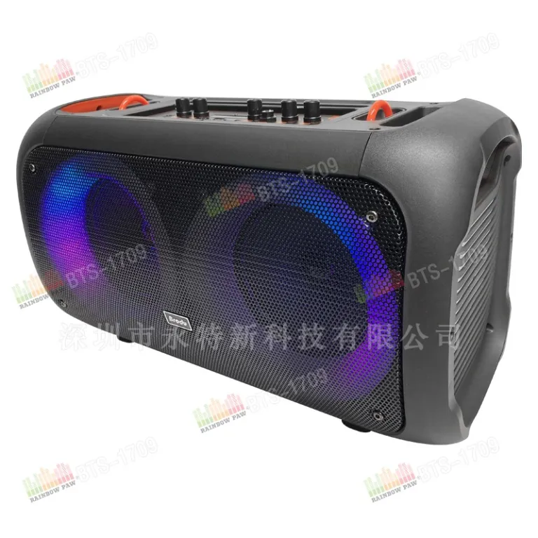اسپیکر بلوتوثی قابل حمل بنددار BTS سری BTS-1709 دوگانه 6.5 اینچی عمده کارخانه KTS