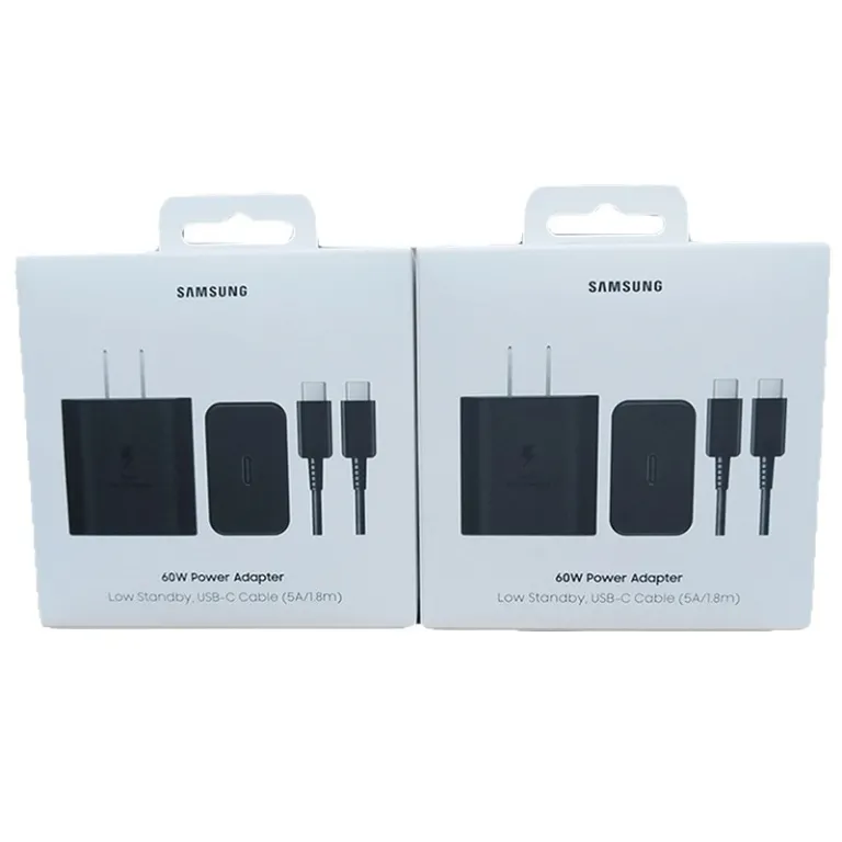شارژر Samsung60W مخصوص Galaxy S26+ با شارژ سریع 3.0 آداپتور آمریکایی 5A به همراه کابل شارژ سریع