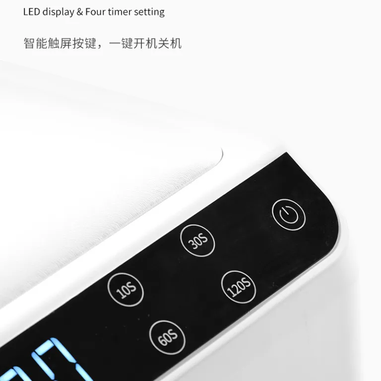 چراغ UV پرقدرت خشک‌کن سریع لاک ژل دو دست با طراحی یک‌خطی و قابل حمل