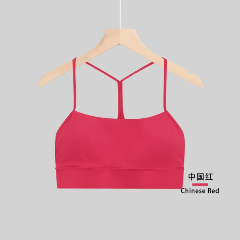 تاپ یوگا و بدنسازی زنانه lulu مدل Y پشتباز با پد داخلی، زیرپوش ورزشی بدون درز