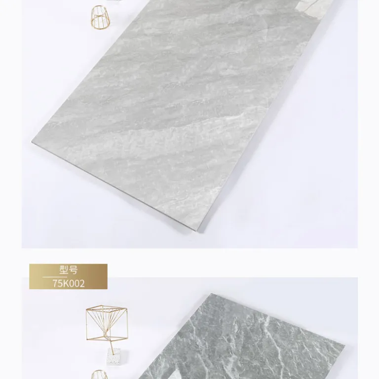 کاشی 750x1500 کفپوش پذیرایی اسلب بزرگ گوانگدونگ فوشان بدنه کامل مرمری خاکستری کاشی دیواری کفپوش ضدلغزش