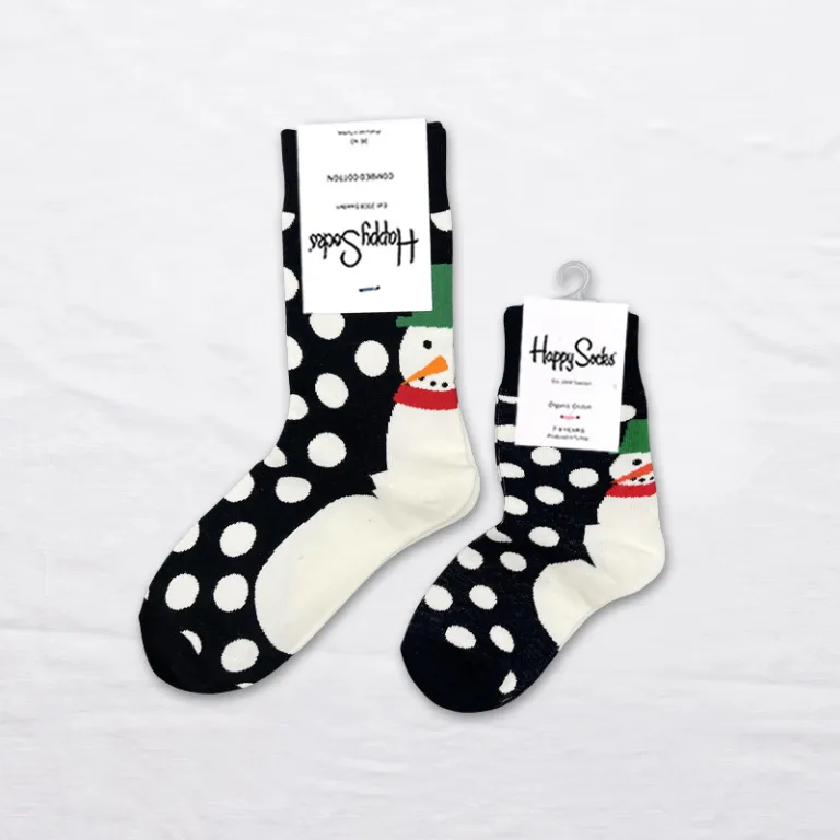 جوراب بچگانه HappySocks طرح کارتونی ساق متوسط مدل هایپی مناسب دختر و پسر برای استفاده بیرون از منزل طرح بامزه عمده و خانوادگی