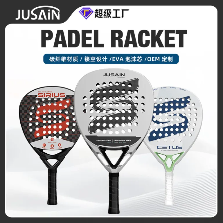 راکت پدل فیبر کربن کارخانه اصلی سفارشی سطح بالا راکت پادل مدل‌های متنوع راکت Padel