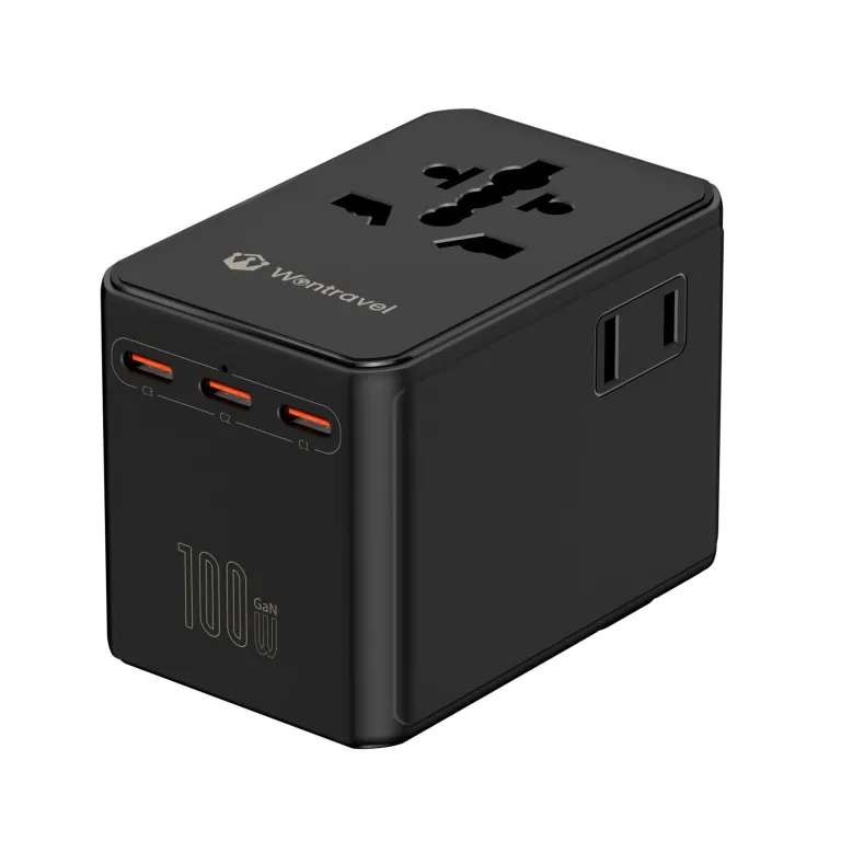 مبدل چندکاره برق کارخانه 25W شارژ سریع 3AC پریز استاندارد اروپا مبدل چندمنظوره تبدیل برق جهانی
