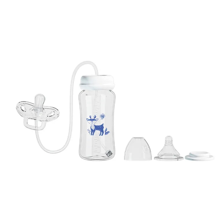 شیشه شیر خلاقانه بدون نیاز به دست، پرفروش آمازون، دهانه گشاد PP مخصوص شیردهی به نوزاد 300ml