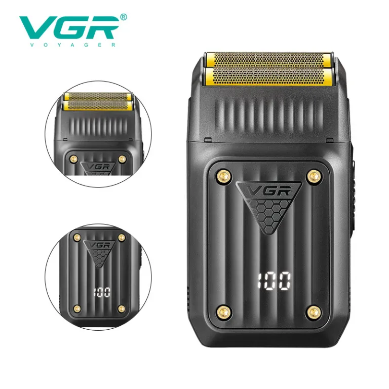 VGR363 ریشتراش رفت و برگشتی جدید با نمایشگر دیجیتال، قابل حمل، مناسب برای اصلاح سر و صورت