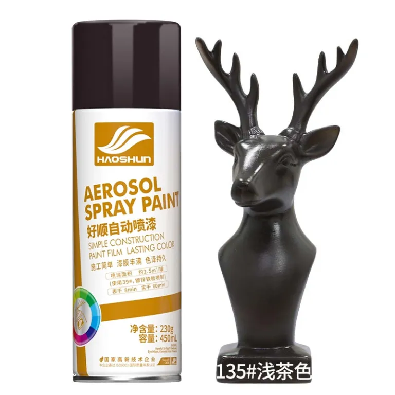 اسپری رنگ 450ml هاوشون ضدزنگ فلز در رنگ‌های مشکی سفید قرمز برای مصارف خانگی و تغییر رنگ خودرو