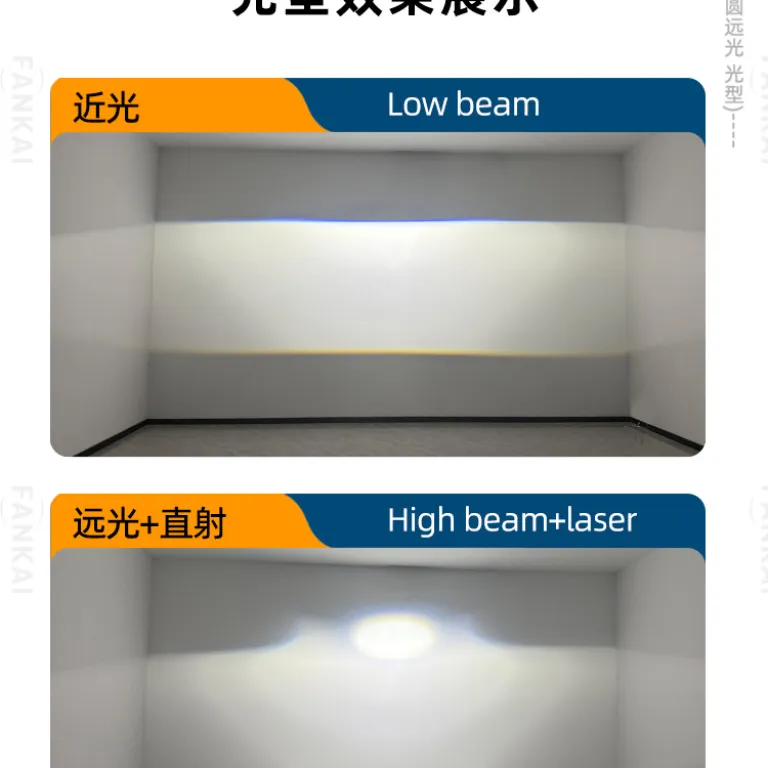 فانکای 1.6 اینچ ماژول لنز LED دو پرتاب مستقیم چراغ بزرگ خودرو موتورسیکلت نورافکن بیضی نور بالا عمومی