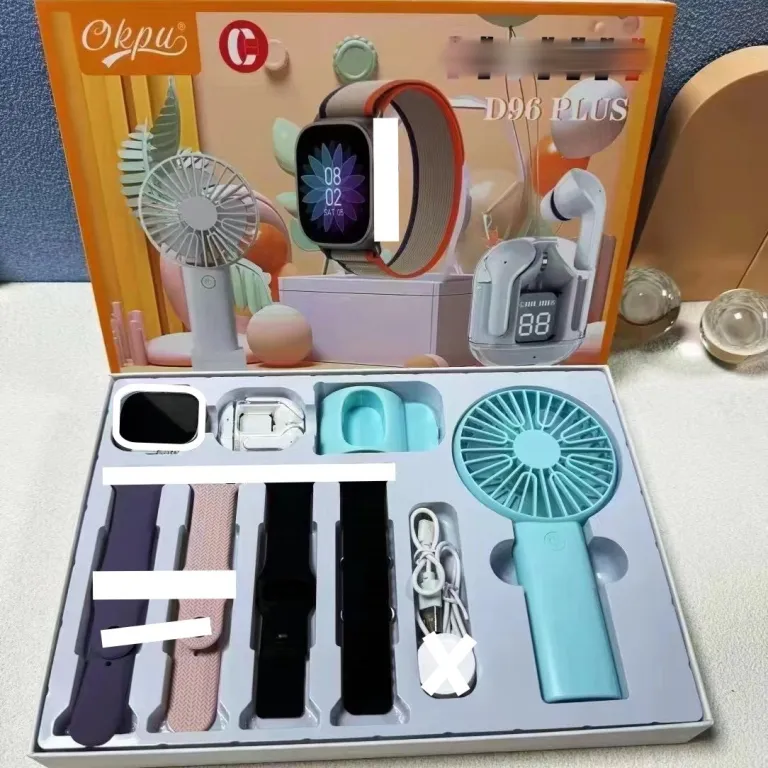 D96plus ساعت هوشمند مردانه چندکاره با سنجش ضربان قلب و باتری بادوام، مناسب بانوان، دارای فن Smart Watch