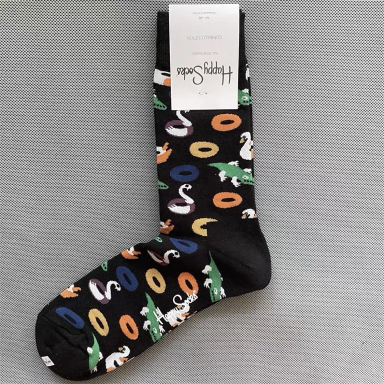 جوراب رنگی HappySocks مردانه طرح کارتونی فانتزی اینستاگرامی ساق‌متوسط بیرونی خیابانی
