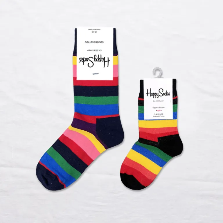 جوراب بچگانه HappySocks طرح کارتونی ساق متوسط مدل هایپی مناسب دختر و پسر برای استفاده بیرون از منزل طرح بامزه عمده و خانوادگی