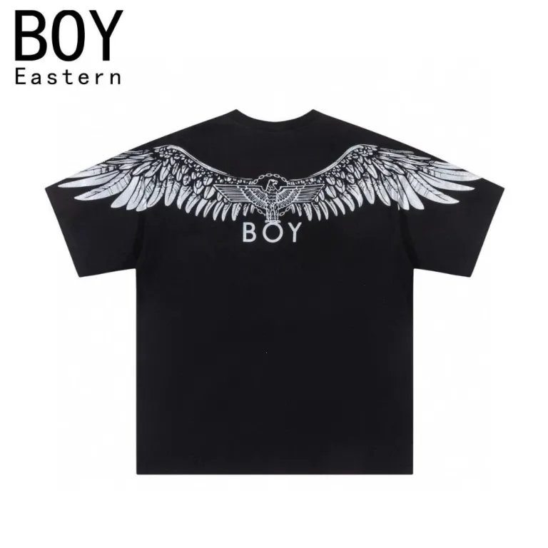 تی‌شرت مردانه تابستانی جدید boy طرح عقاب یقه گرد نخی چاپ لوگو