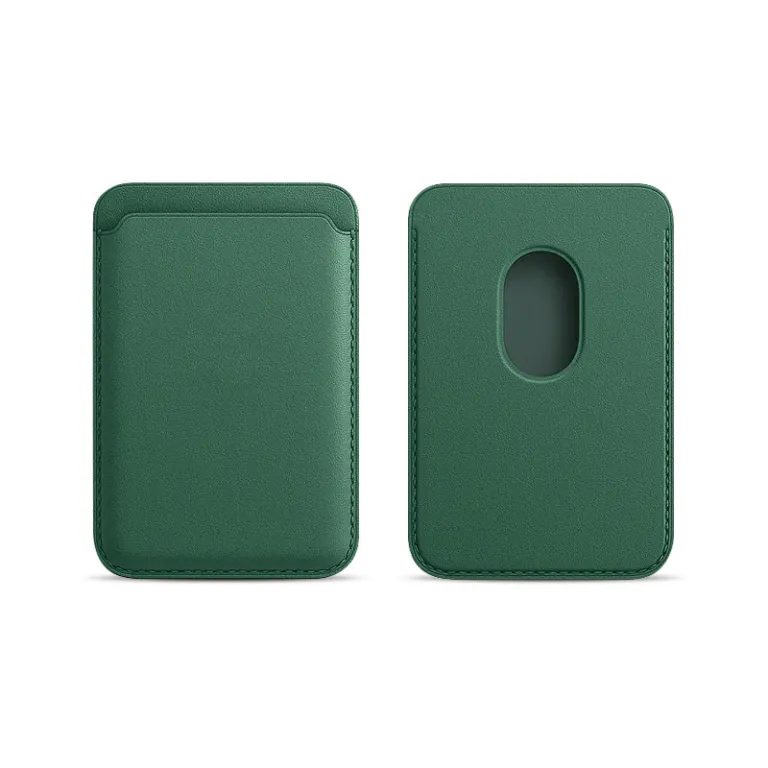 کیف کارت چرم PU مگ‌سیف با آهنربای قوی مناسب اپل 16Pro کیف کارت قاب گوشی iPhone17 جا کارتی مگنتی
