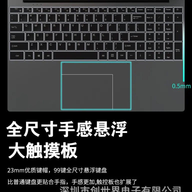 لپ‌تاپ 15.6 اینچی N5095 16GB با حسگر اثر انگشت و نور پس‌زمینه، صفحه‌کلید روسی