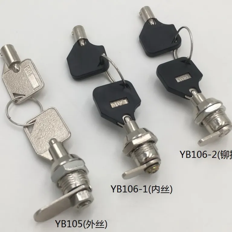 M12 قفل زبانه‌ای چرخشی قفل فنری YB105YB106 قفل فنری قفل زبانه‌ای چرخشی کمد ابزار قفل ویترین