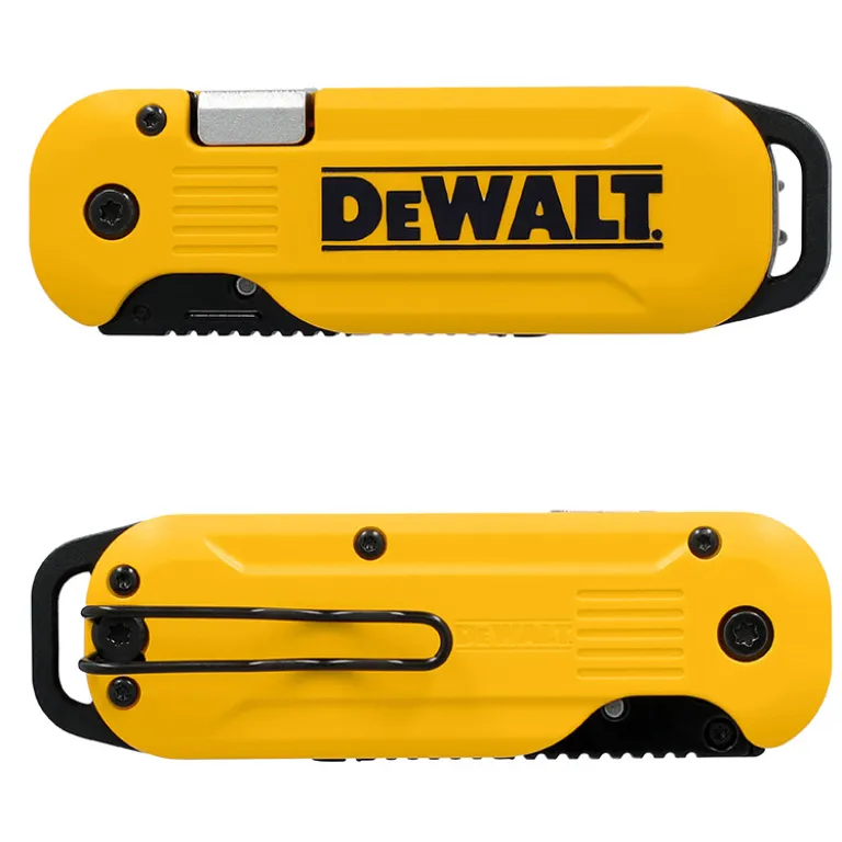 چاقوی تاشو DeWalt DWHT10990 مدل ATOMIC، کاتر چندمنظوره، تیغ برش، کاغذبر و بازکننده جعبه