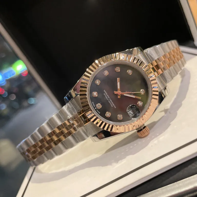 ساعت زنانه رولکس اویستر پرپچوال دیت جاست 31MM کوارتز سوئیسی سری دیت جاست سبز زیتونی