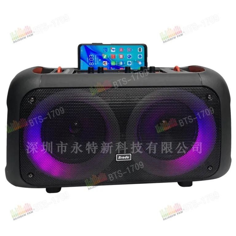 اسپیکر بلوتوثی قابل حمل بنددار BTS سری BTS-1709 دوگانه 6.5 اینچی عمده کارخانه KTS