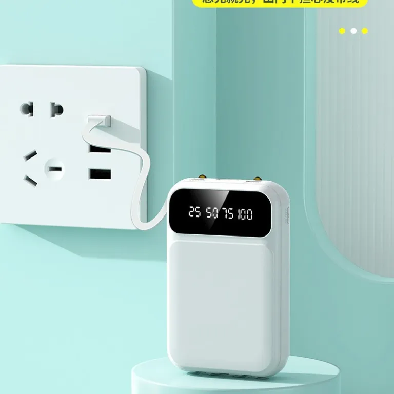 3C دارای گواهی 22.5W پاوربانک 20000 میلی‌آمپر با ظرفیت بالا، شارژ سریع، مینی و دارای کابل داخلی، قابل سفارشی‌سازی