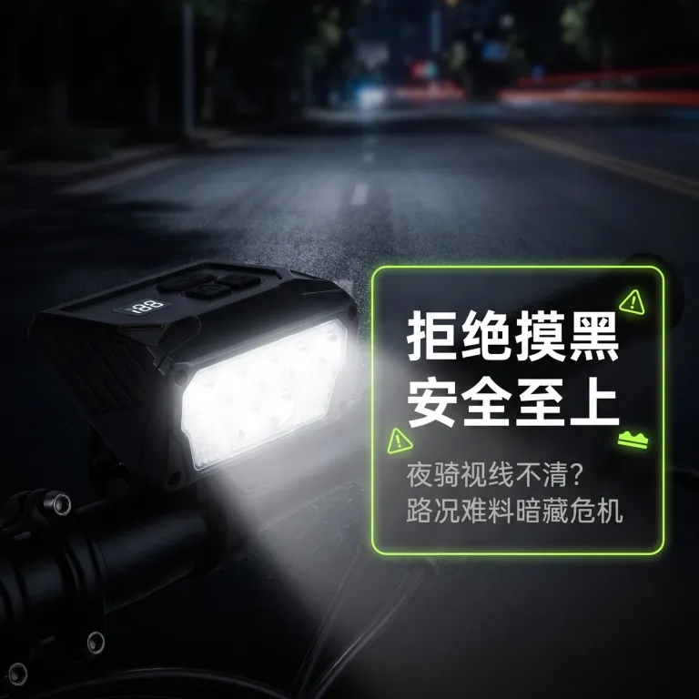 چراغ قوه پرقدرت جلوی دوچرخه ضدباران شارژی مناسب دوچرخه کوهستان، جاده و کودکان