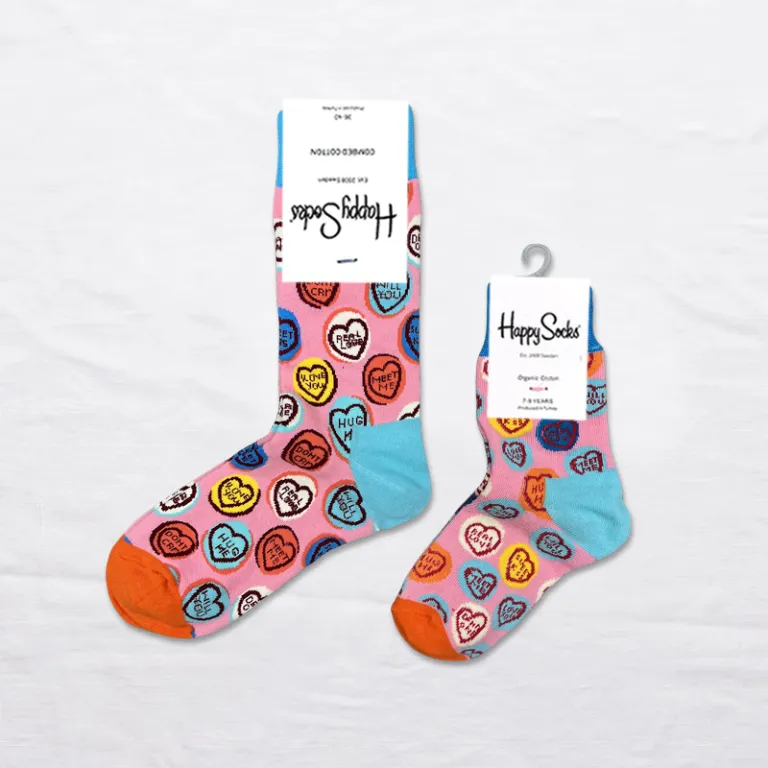 جوراب بچگانه HappySocks طرح کارتونی ساق متوسط مدل هایپی مناسب دختر و پسر برای استفاده بیرون از منزل طرح بامزه عمده و خانوادگی