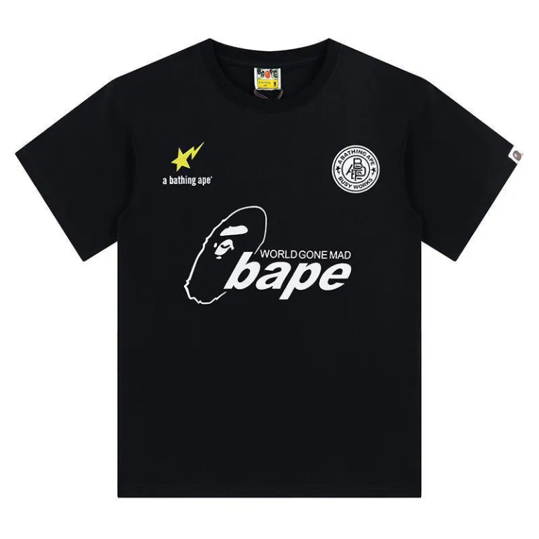 تی‌شرت BAPE تابستانی طرح سر میمون استتاری مردانه و زنانه استایل ژاپنی موجودی عمده