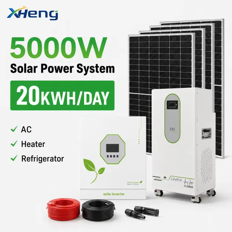 سیستم کامل برق خورشیدی خارج از شبکه 6.5KW باتری ذخیره‌سازی خورشیدی ژنراتور خورشیدی