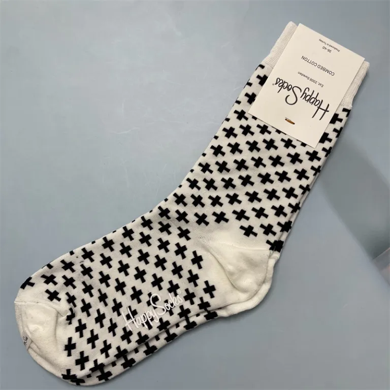 جوراب زنانه رنگارنگ HappySocks طرح کارتونی بامزه مدل اینستاگرامی نیمه‌ساقه بیرونی خیابانی
