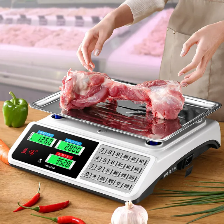 ترازوی الکترونیکی با دقت بالا، تجاری کوچک برای توزین سبزیجات، توزین خانگی و مواد غذایی آشپزخانه 30 ترازوی رومیزی کیلوگرمی، ترازوی فروشگاهی برای صندوق