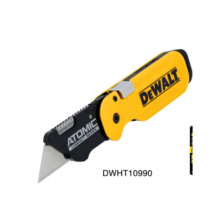 چاقوی تاشو DeWalt DWHT10990 مدل ATOMIC، کاتر چندمنظوره، تیغ برش، کاغذبر و بازکننده جعبه
