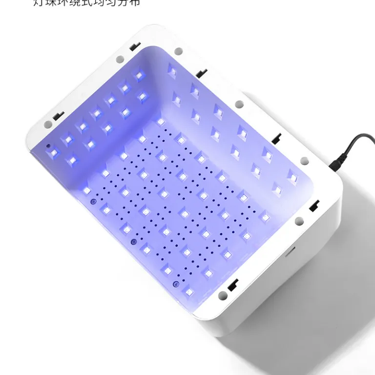 چراغ UV پرقدرت خشک‌کن سریع لاک ژل دو دست با طراحی یک‌خطی و قابل حمل