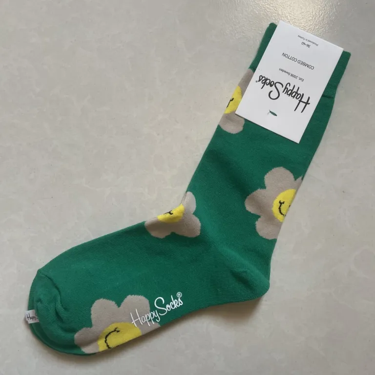 جوراب زنانه رنگارنگ HappySocks طرح کارتونی بامزه مدل اینستاگرامی نیمه‌ساقه بیرونی خیابانی