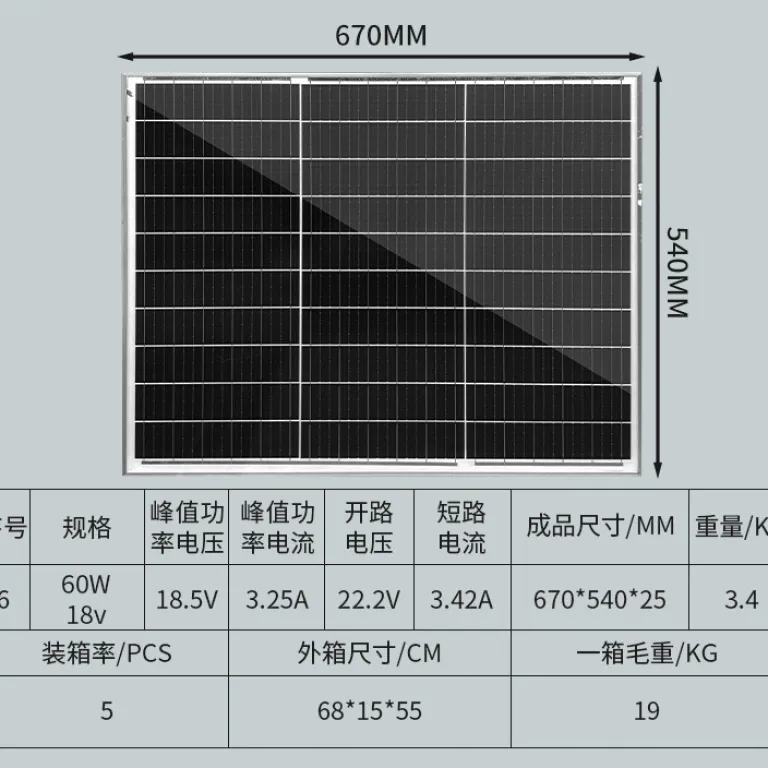 پنل خورشیدی 300W320W350W سیستم ذخیره‌سازی انرژی فتوولتائیک پنل فتوولتائیک پنل خورشیدی برای پمپ آب خورشیدی