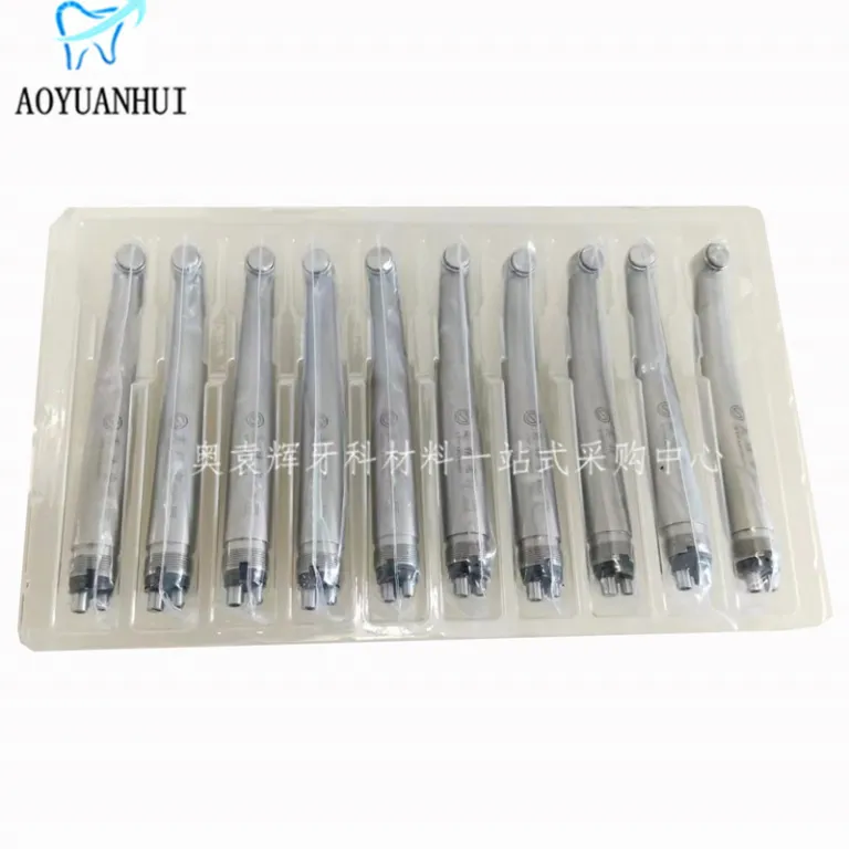 هندپیس دندانپزشکی سرعت بالا هندپیس دقیق نانجینگ دستگاه پولیش سرعت بالا چهارسوراخ فشاری اسپری تک‌نقطه‌ای یک جعبه 10 عدد