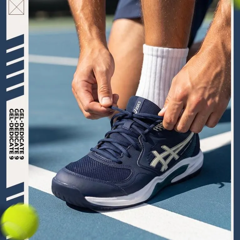 کفش مردانه ASICS GEL-DEDICATE 9 راحت و ضربه‌گیر برای فعالیت‌های بیرونی و تنیس