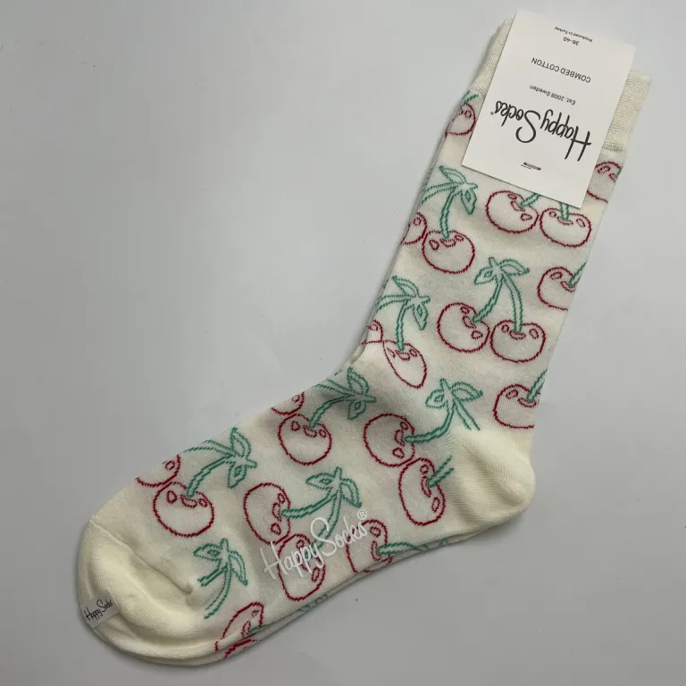 جوراب زنانه رنگارنگ HappySocks طرح کارتونی بامزه مدل اینستاگرامی نیمه‌ساقه بیرونی خیابانی
