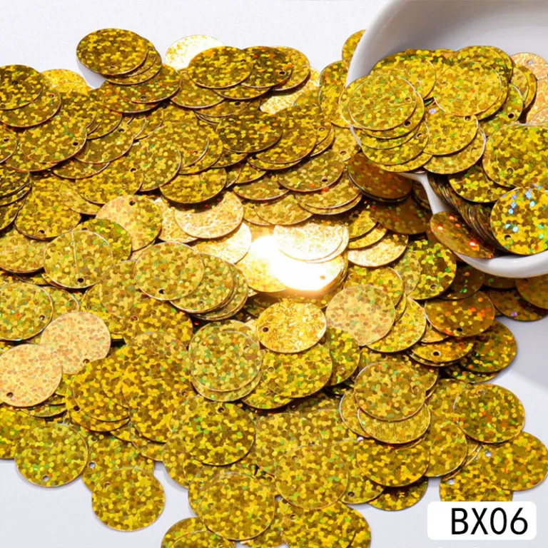 8/10/15/20/25/30mm پولک گرد لبه‌سوراخ فلس ماهی برای دوخت دستی DIY، ملزومات لباس، زیورآلات کوچک و آویز