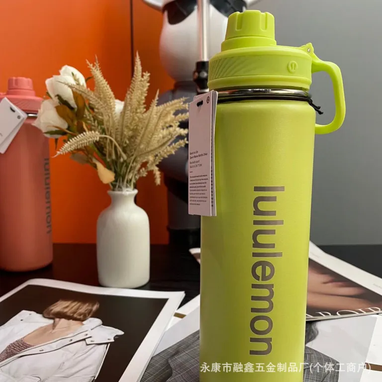 بطری آب ورزشی BacktoLife مشابه lululemon 710ml قمقمه سفری و یوگا
