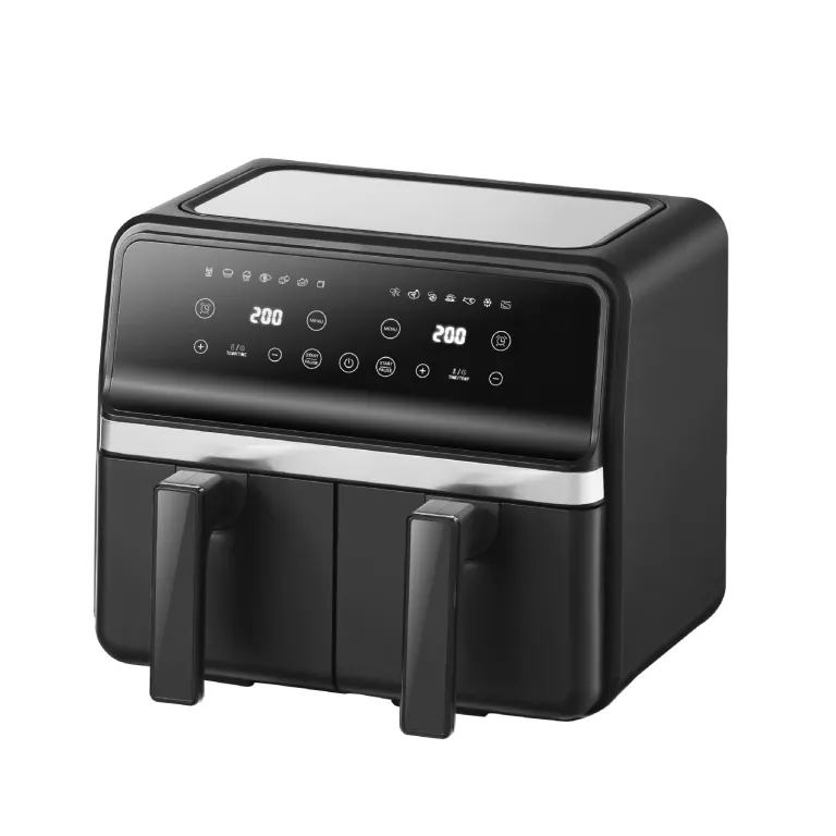 سرخ‌کن بدون روغن دو مخزنه خانگی Air Fryer با ظرفیت بزرگ، چندکاره و قابل مشاهده، هوشمند و مناسب صادرات