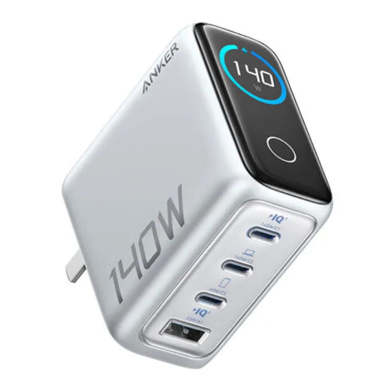 ست شارژر و کابل ANKER 140W گالیوم نیترید با دو نمایشگر هوشمند B2697