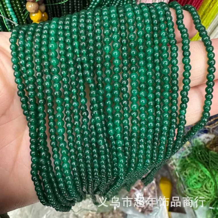 2mm3mm4mm مهره‌های گرد کوچک سنگ طبیعی، لوازم جانبی زیورآلات، آمیتیست، آونتورین سبز، تورمالین، مهره‌های DIY عمده