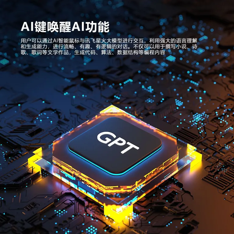 ماوس هوشمند با هوش مصنوعی و فرمان صوتی، ماوس شارژی دو حالته با نور RGB، ماوس مدل بزرگ Starfire با GPT هوشمند
